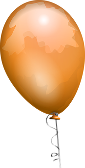 Orange Balloonwith String