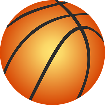 Orange Basketball Vector Illustration PNG with transparent background