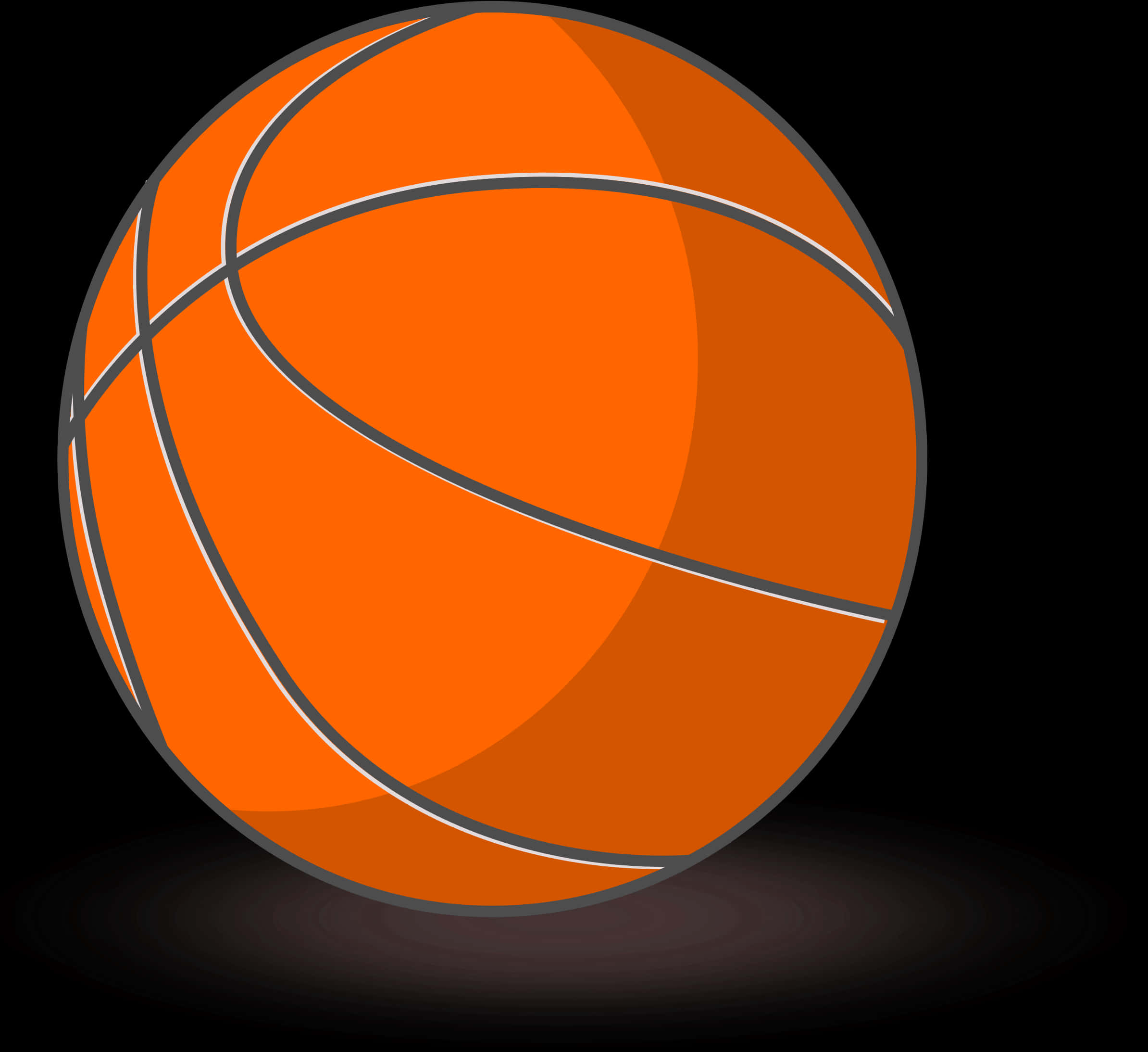 Orange Basketball Vector Illustration