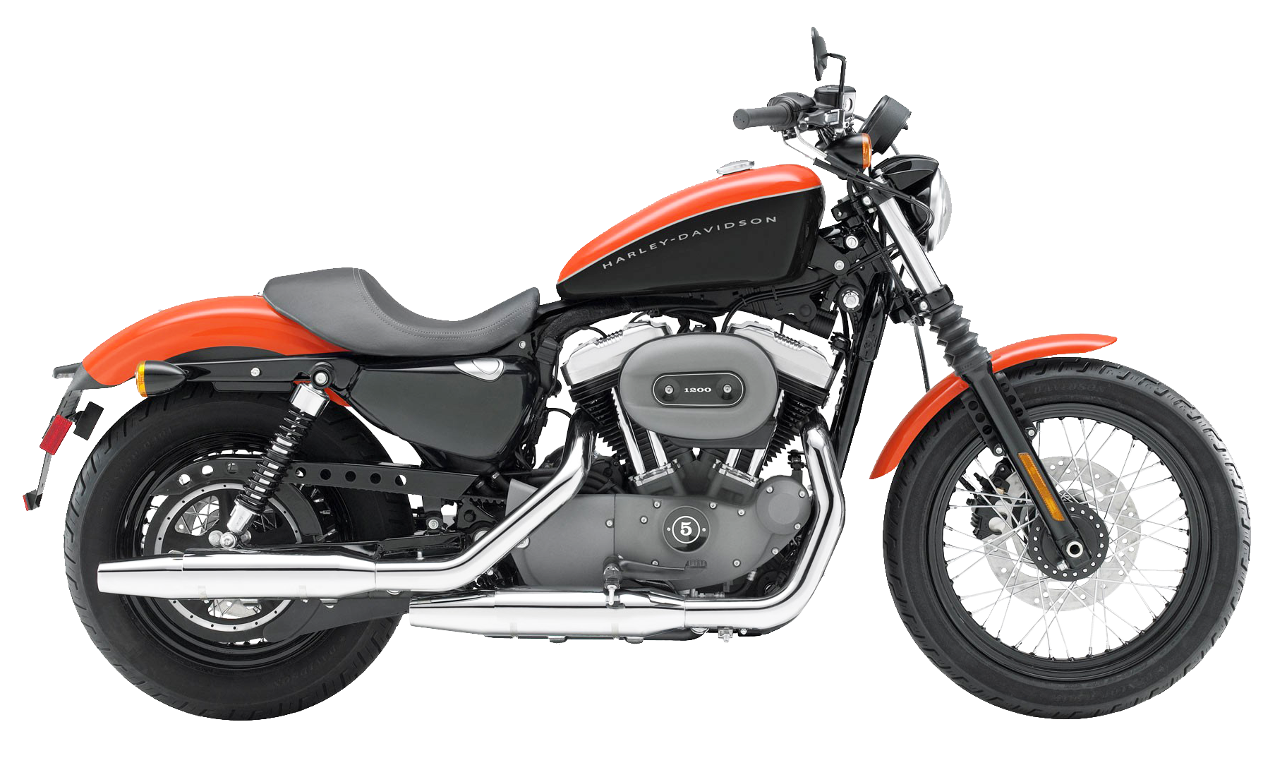 Orange Black Harley Davidson Motorcycle