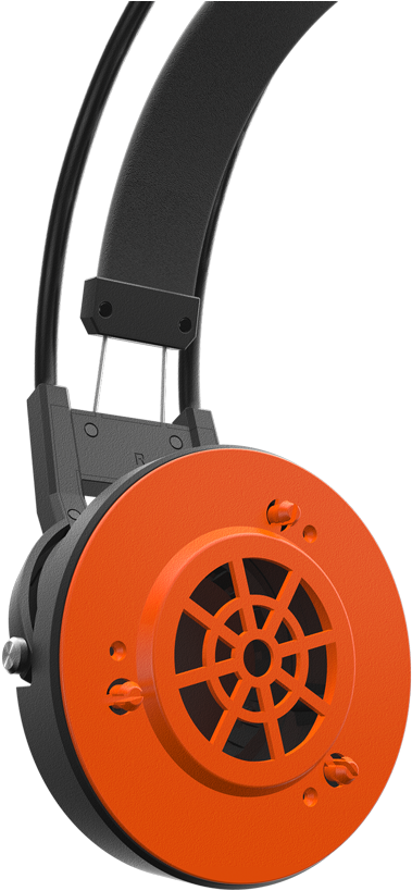 Orange Black Over Ear Headphone