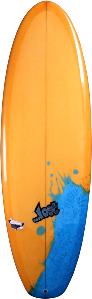 Orange Blue Lost Surfboard