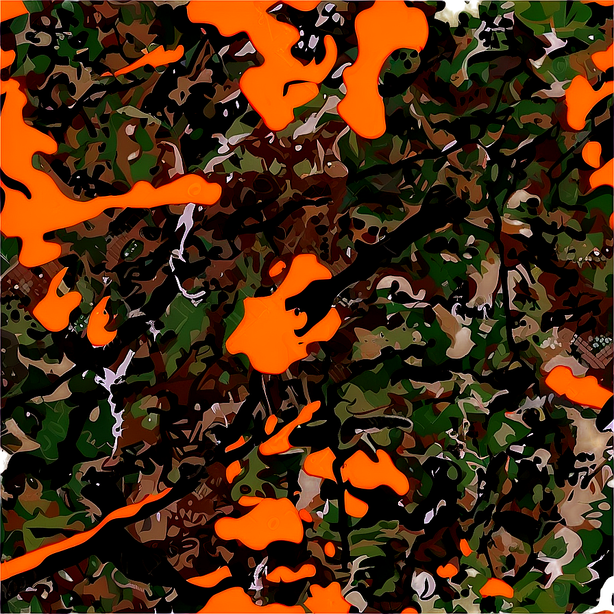 Orange Camo Design Png 05062024