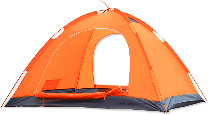 Orange Camping Tent Isolated