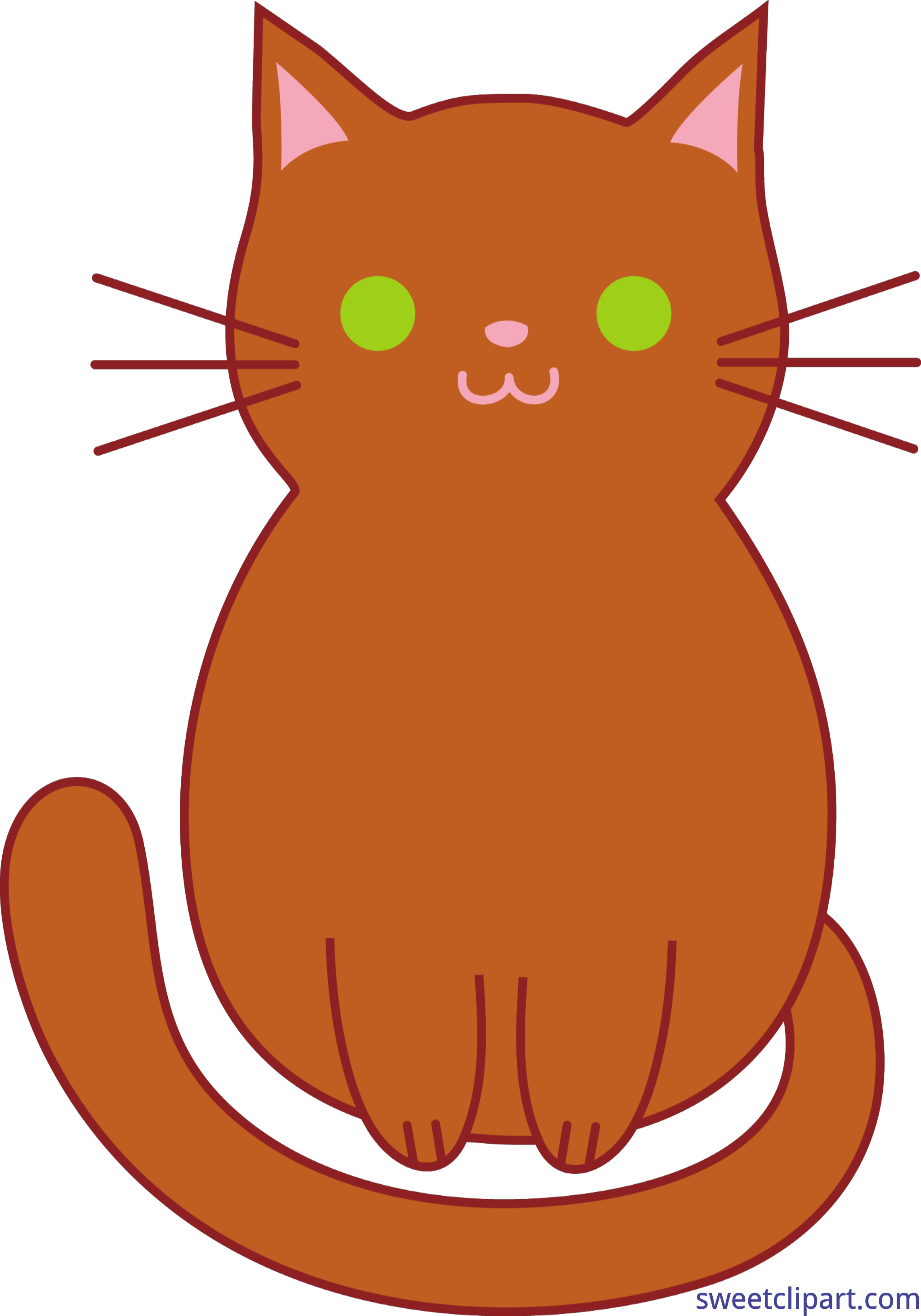 Orange Cartoon Cat Illustration