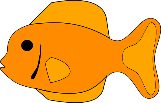 Orange Cartoon Fish Vector