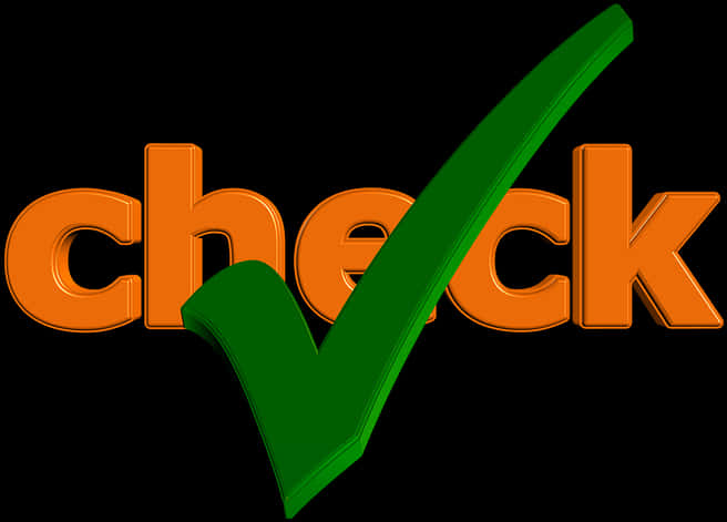 Orange Check Graphic Green Tick