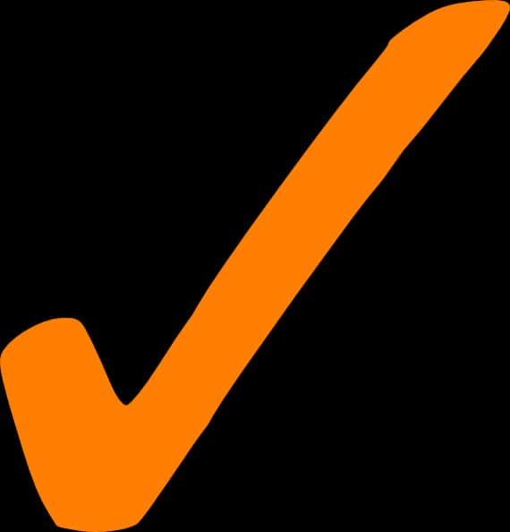 Orange Check Mark Graphic