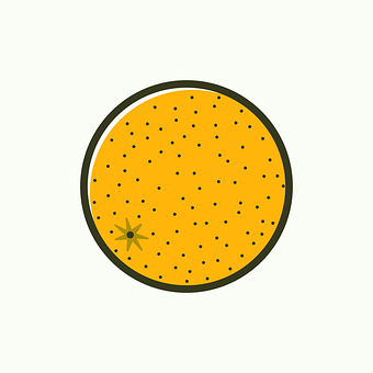 Orange Circle Vector Illustration PNG with transparent background