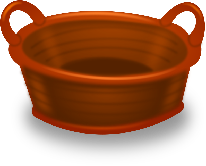 Orange Clay Pot3 D Render