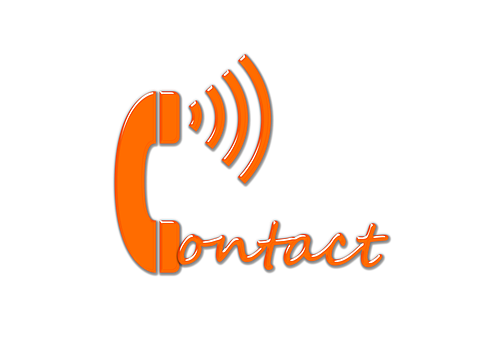 Orange Contact Icon Black Background