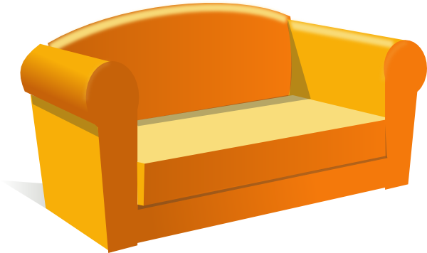 Orange Couch Clipart