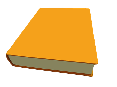 Orange Covered Book3 D Render