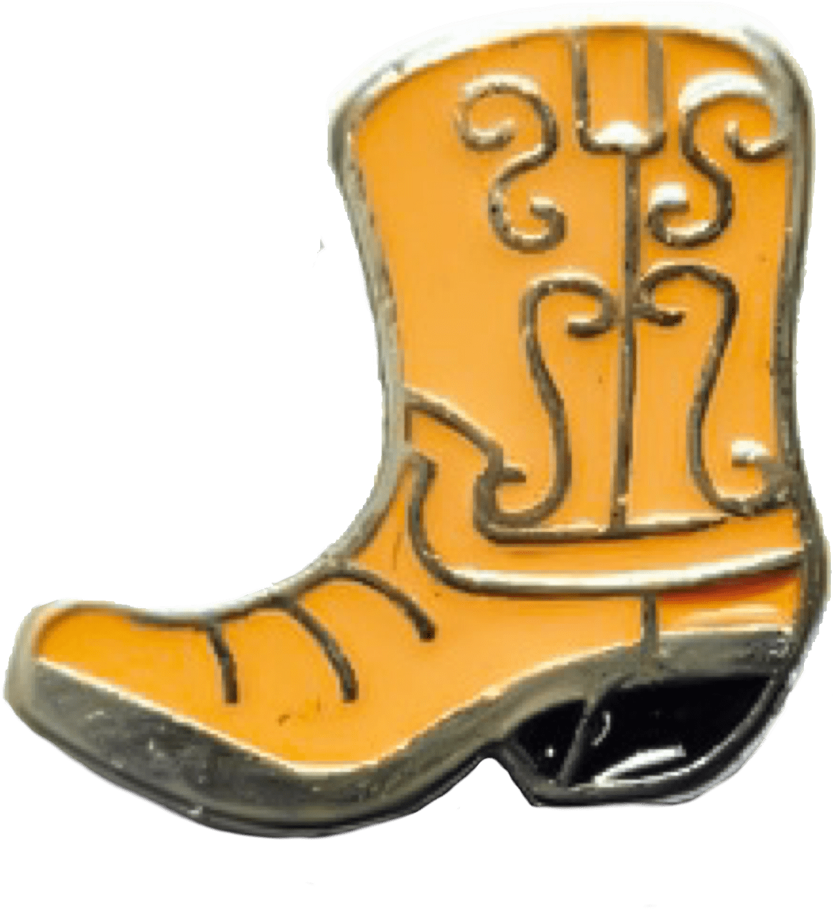 Orange Cowboy Boot Pin