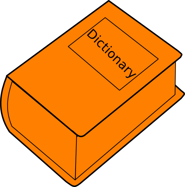 Orange Dictionary Illustration PNG with transparent background