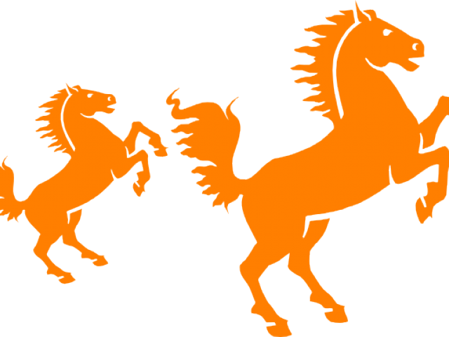 Orange Dual Horse Logo