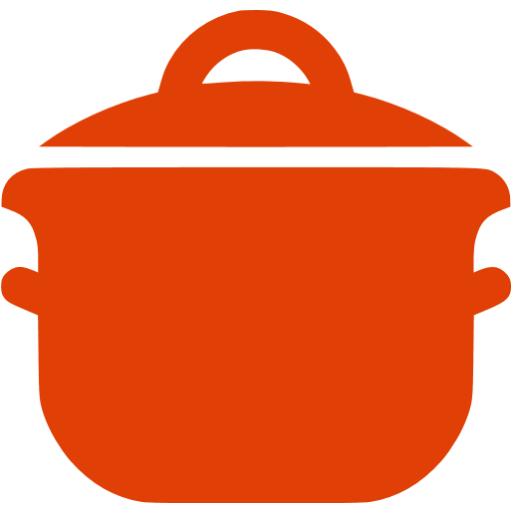Orange Dutch Oven Icon PNG with transparent background