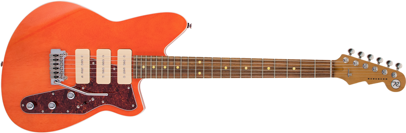 Orange Electric Guitar PNG with transparent background