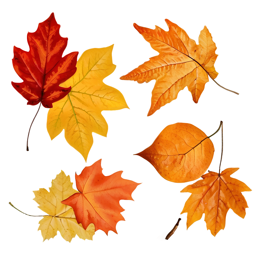 Orange Fall Leaves Png Bal