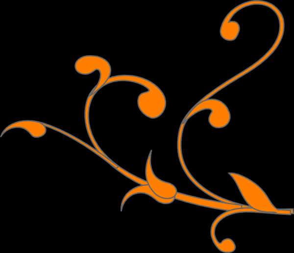 Wedding Swirl Clip Art - Swirl Line Png Orange, Transparent Png PNG with transparent background