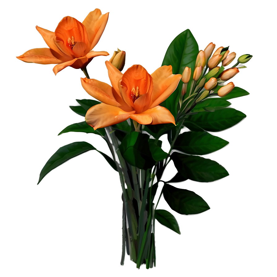 Orange Flower Bouquet Png 61