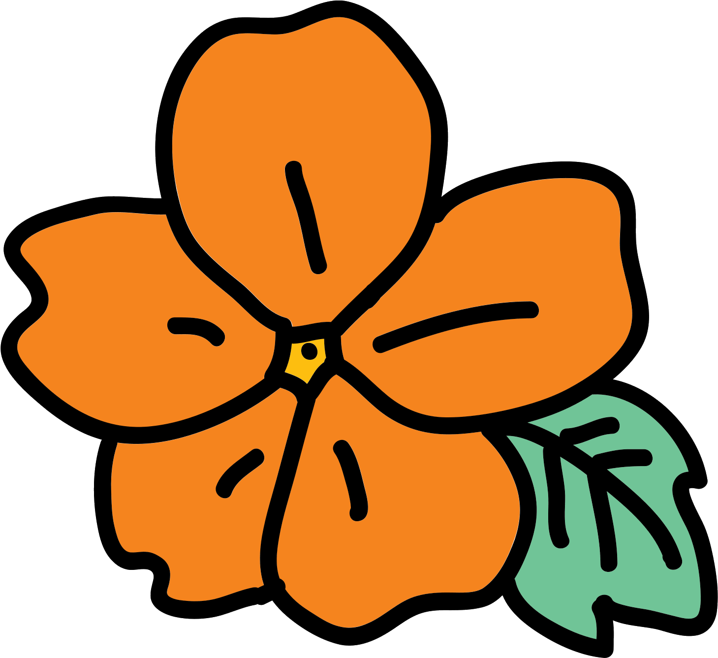 Orange Flower Illustration