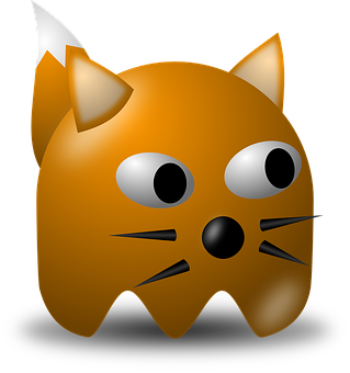 Orange Fox Emoji Graphic PNG with transparent background