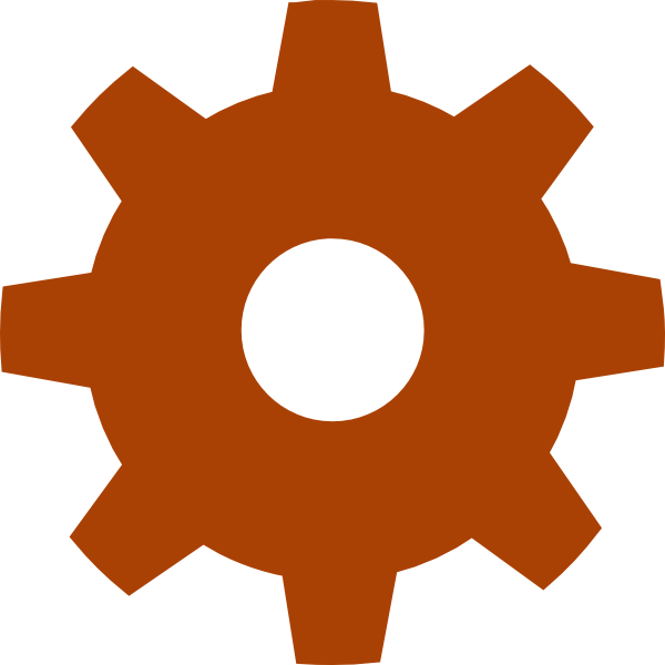 Brown Gear Icon Svg Clip Arts, HD Png Download PNG with transparent background
