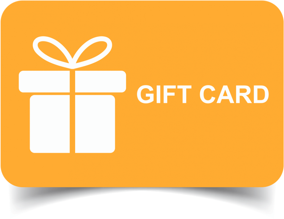 Orange Gift Card Design PNG image with a transparent background, free high-resolution download