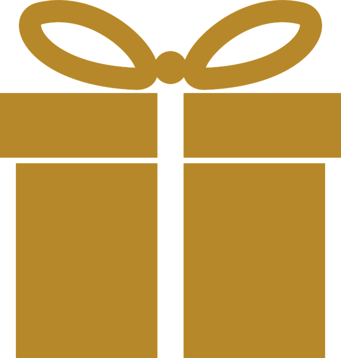 Orange Gift Icon Graphic