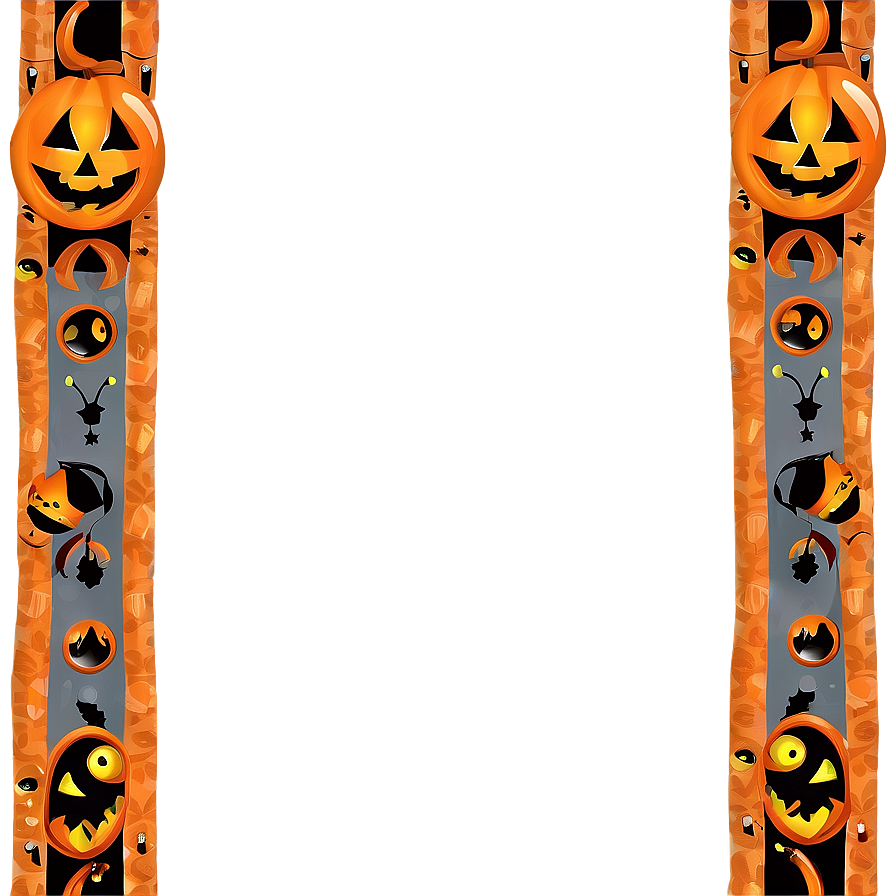 Orange Halloween Border Png Ojg