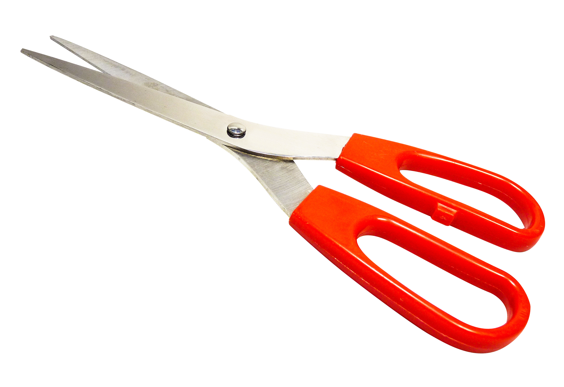 Orange Handled Scissors PNG image with a transparent background, free high-resolution download