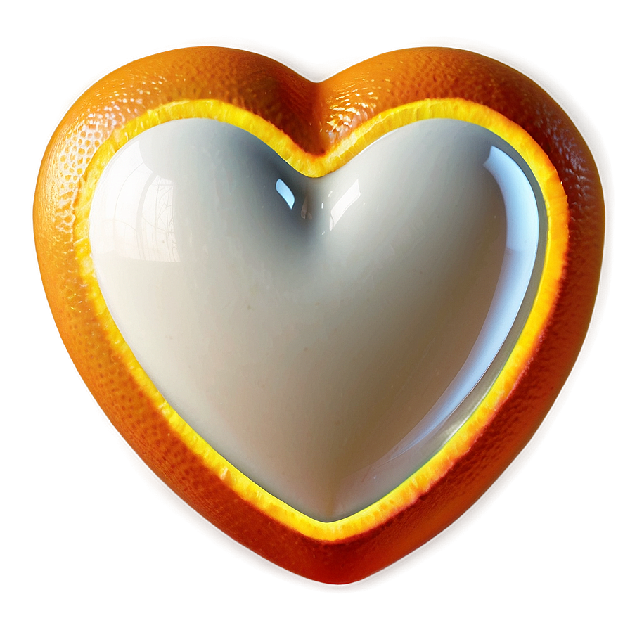 Orange Heart Emoji PNG Graphic jnm29 PNG with transparent background