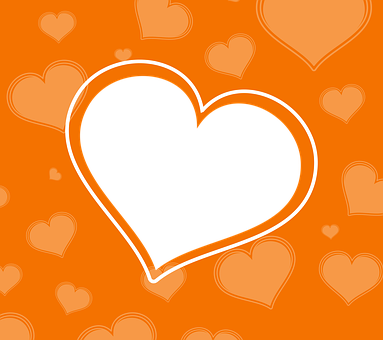 Orange Hearts Pattern