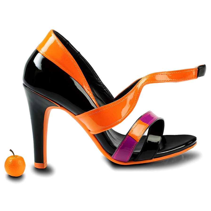 Orange High Heels PNG lts69 PNG with transparent background