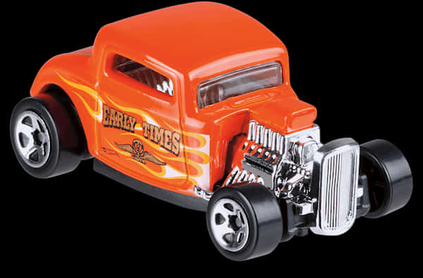 Orange Hot Wheels Hard Times Custom Car