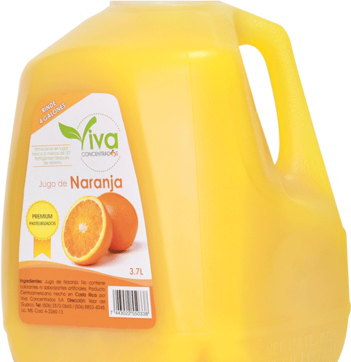 Orange Juice Plastic Jug3.7 L