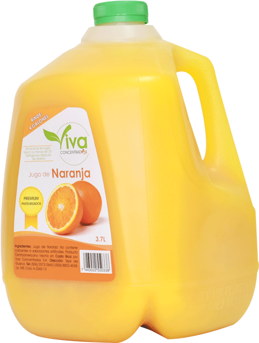 Orange Juice Plastic Jug3.7 L