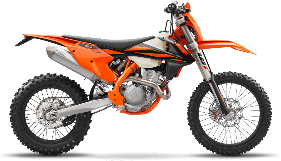 Orange K T M Dirt Bike Isolated