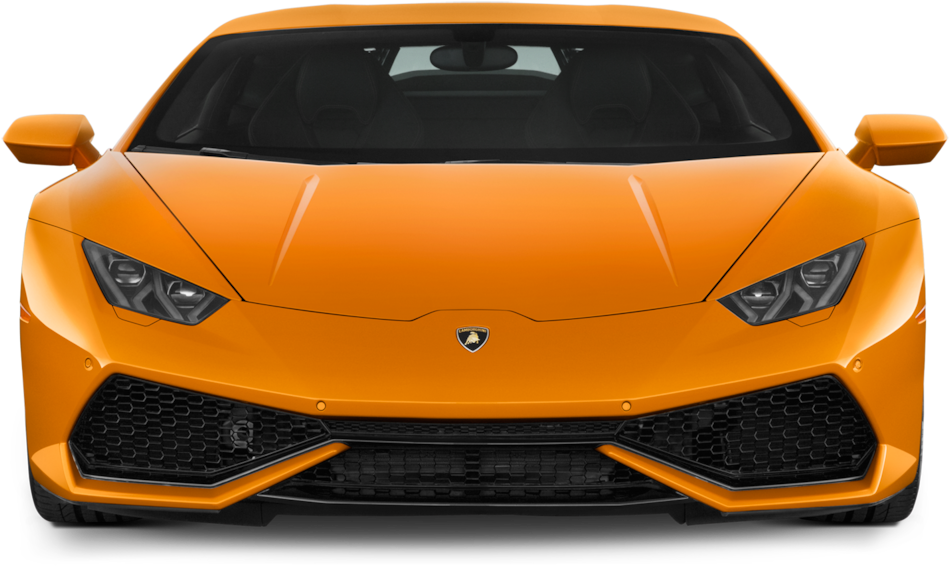 Orange Lamborghini Huracan Front View