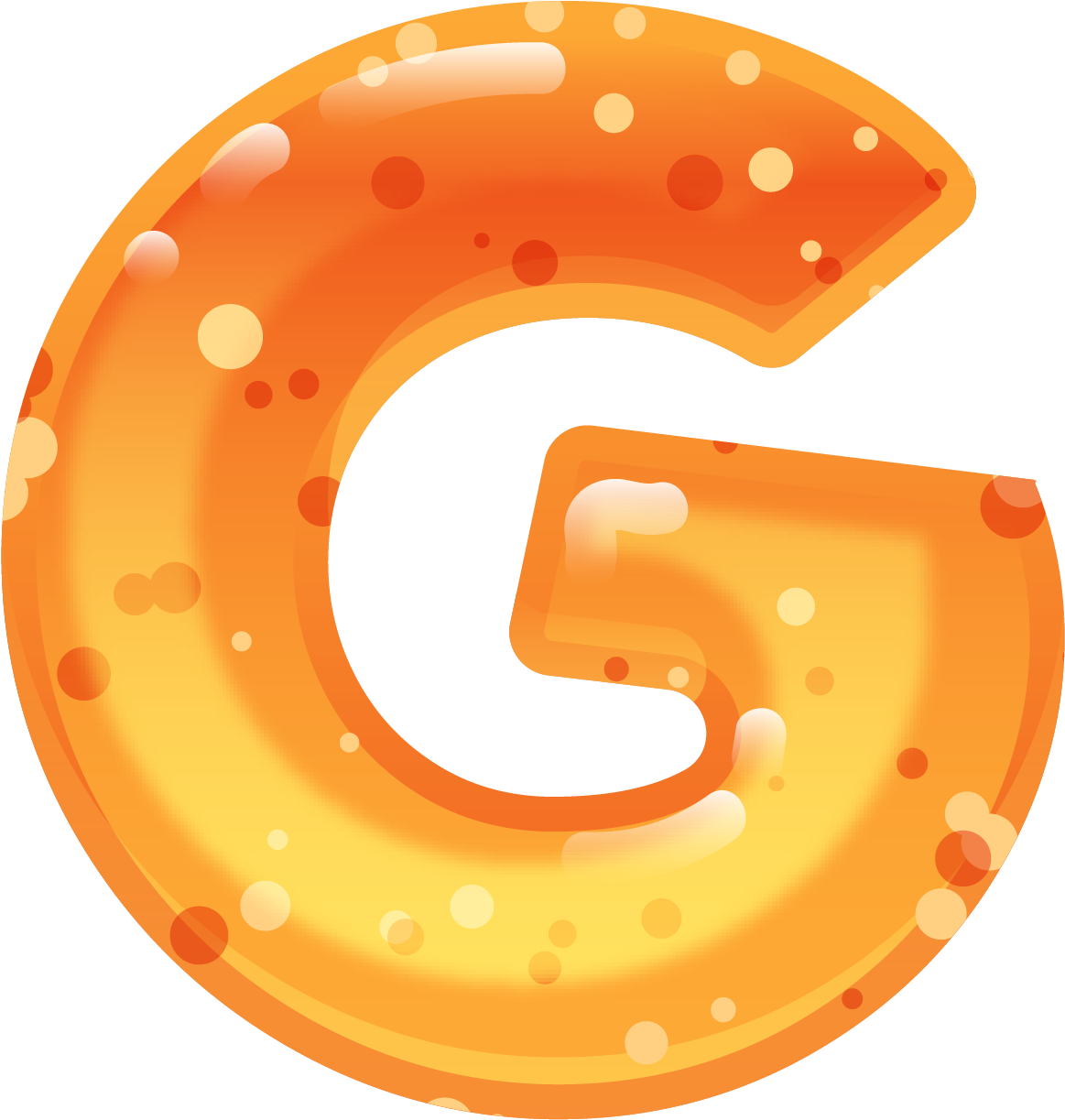 Orange Letter G Illustration