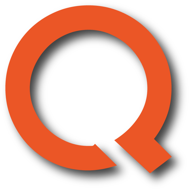 Orange Letter Q Graphic