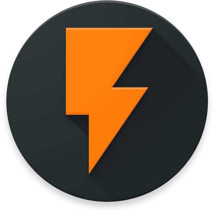 Orange Lightning Bolt Icon