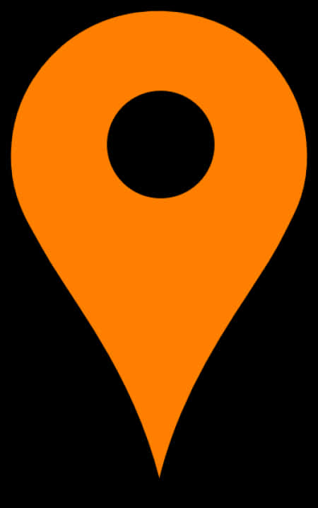 Orange Location Pin Icon PNG with transparent background