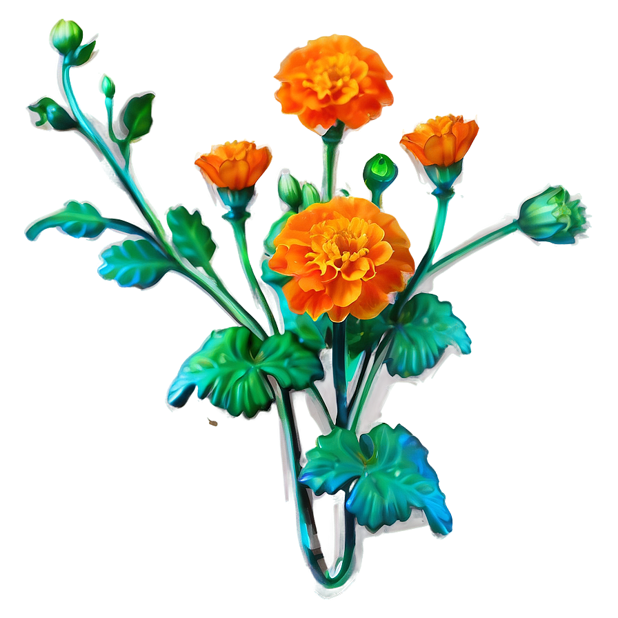 Orange Marigold Charm Png Khj92