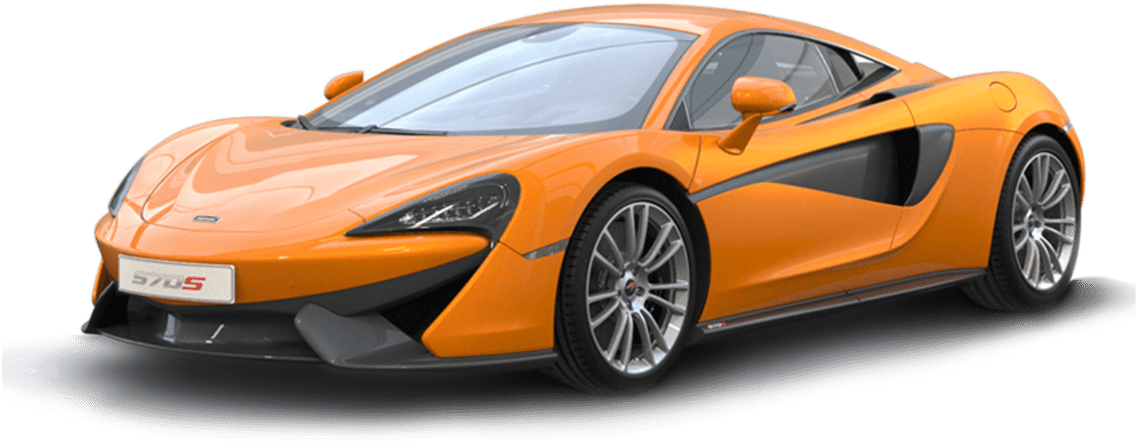 Orange Mc Laren570 S Side View