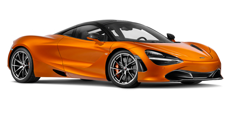 Orange Mc Laren720 S Side View