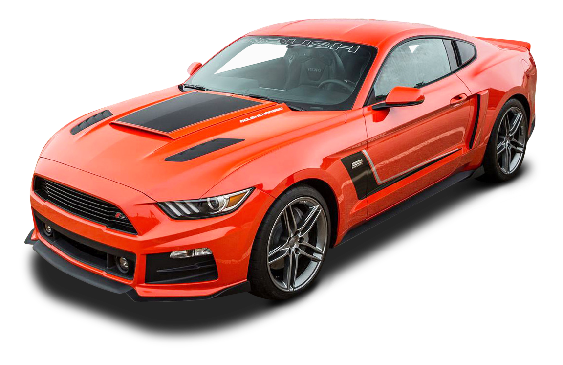 Orange Mustang Sports Car