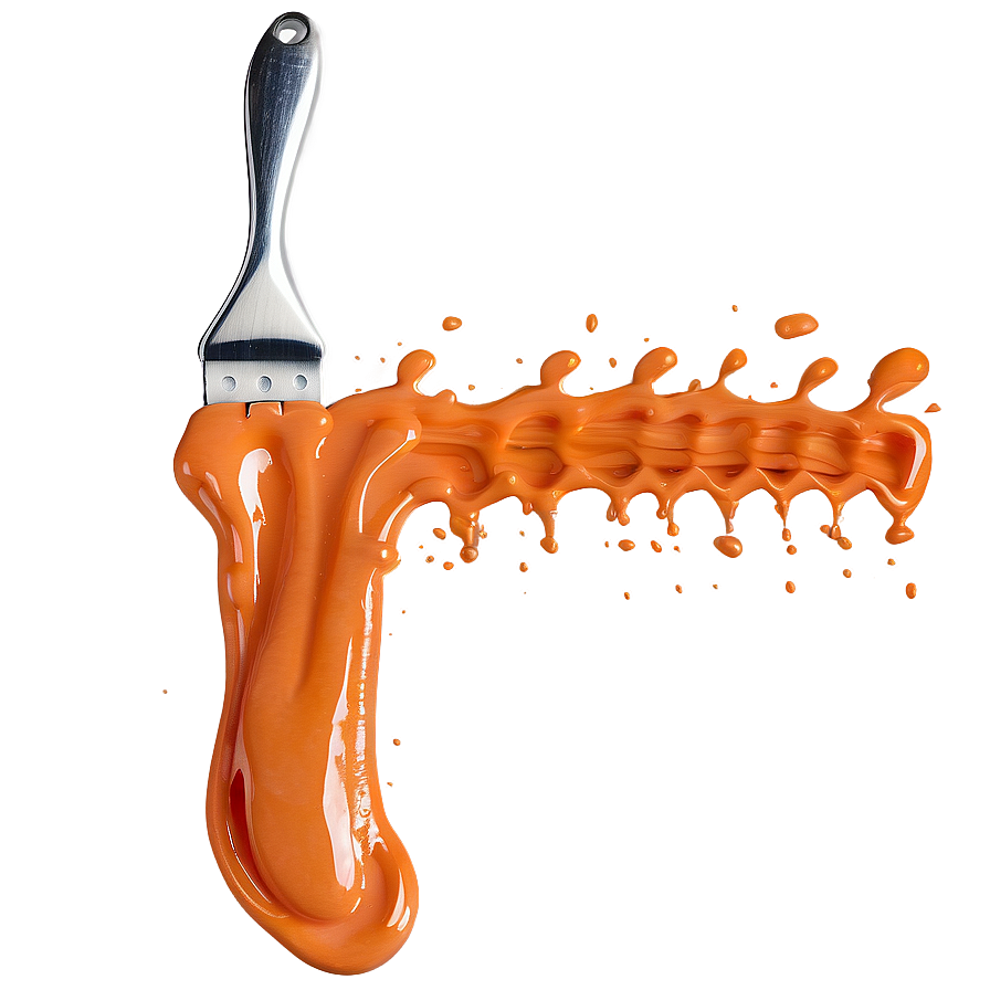 Orange Paint Stroke Png 05252024