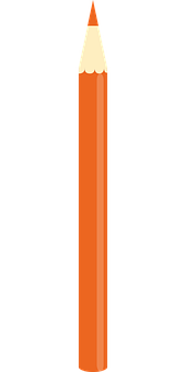 Orange Pencil Vertical